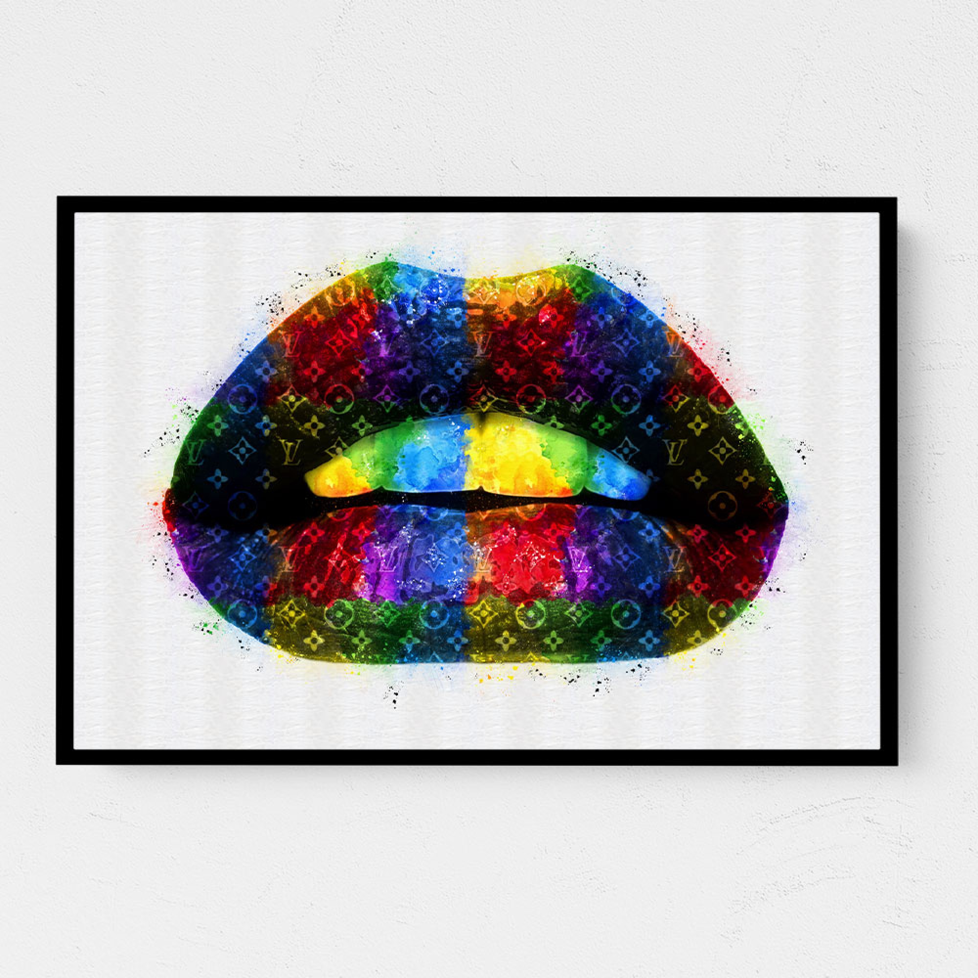 LV Colour Lips Wall Art